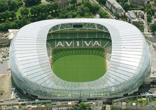 Sân vận động Aviva Stadium tổ chức euro2021